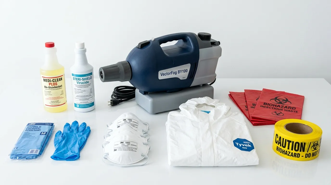 Professional biohazard remediation crew working in Port Salerno